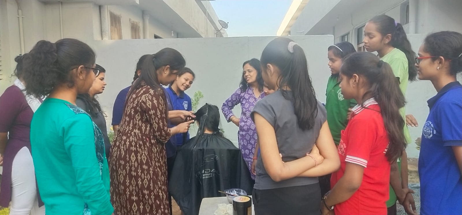 (c) Skill Education for the Girls Students (Beautician Course)
