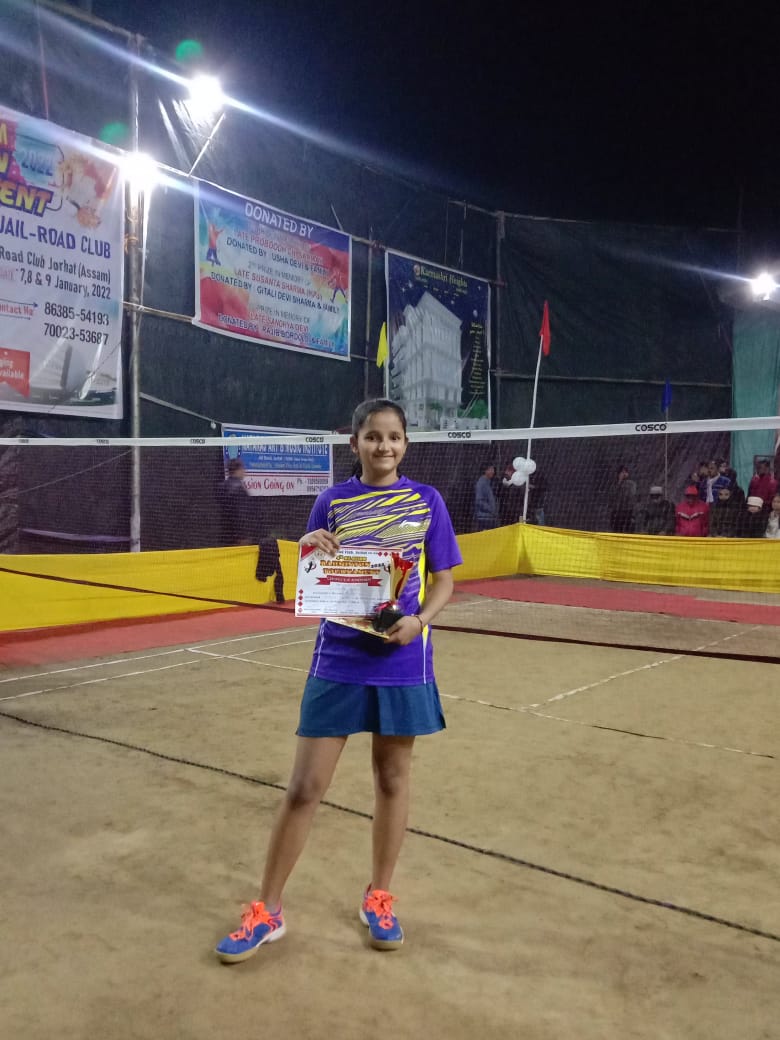 (c) Debangi Madhukoilya class-VII has fetched a winner's medal in All Assam Badminton Tournament.