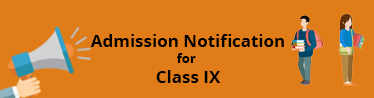 Admission Notification Lateral Entry-2024-25 In Class IX
